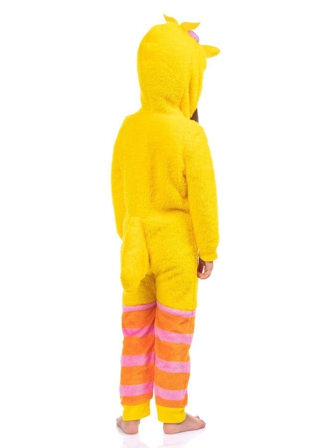 زي بيج بيرد للأطفال الصغار من شارع سمسم، طقم بيجاما بسحاب (بيج بيرد، مقاس 3T) - Image 4